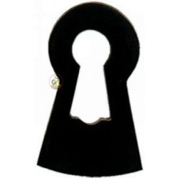 Rosette aus schwarzem Horn