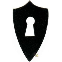 Rosette aus schwarzem Horn