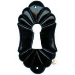 Rosette aus schwarzem Horn