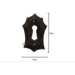 Rosette aus schwarzem Horn