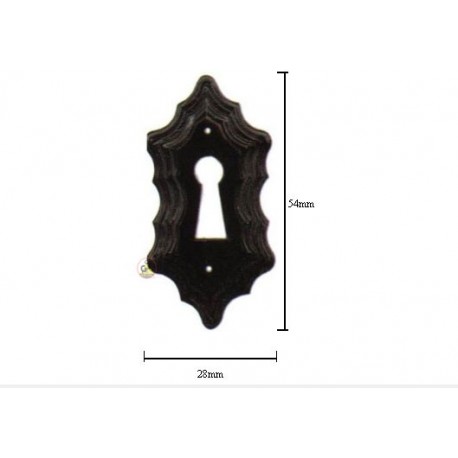 Rosette aus schwarzem Horn