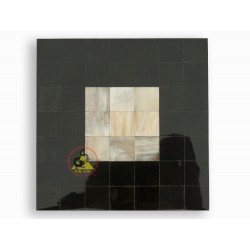 Mosaic tile - White Marble Combine With Black Color - Cattle Horn