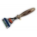 Marble Cattle Horn Handle - Safety Razor Fusion - 5 Blade