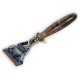 Black Buffalo Horn Handle - Inlay Green Abalone - Safety Razor Fusion - 5 Blade