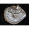 Pendant "flower" petrol mother of pearl