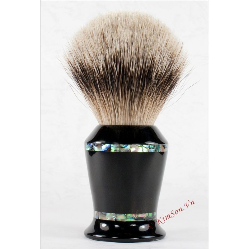 ラウンド純正黒牛ホーン シェービング ブラシ 21 24 28 ミリメートル アナグマ髪 であわ