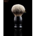 Echt schwarz Horn Shaving Brush mit Silber Tipp Dachshaar (Knot Größe von 21 bis 28 mm)