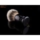 Abalone Lines on Round Genuine Black Cow Horn Shaving Brush (21, 24, 28 mm badger hair)