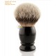 Abalone Lines on Round Genuine Black Cow Horn Shaving Brush (21, 24, 28 mm badger hair)