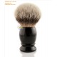 Genuine Black Horn Shaving Brush With Silver Tip Badger Hair (Knot size from 21 to 28 mm)