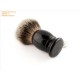 Abalone Lines on Round Genuine Black Cow Horn Shaving Brush (21, 24, 28 mm badger hair)