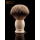Abalone Lines on Round Genuine Black Cow Horn Shaving Brush (21, 24, 28 mm badger hair)