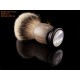 Abalone Lines on Round Genuine Black Cow Horn Shaving Brush (21, 24, 28 mm badger hair)
