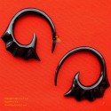 Organische Ohrringe handgefertigt aus Büffelhorn