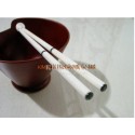 Chopsticks handmade from buffalo bone, abalone in the head