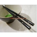 Chopsticks handmade from ebony and mother of pearl copper color point