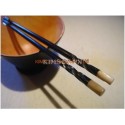 Chopsticks handmade from ebony and snail mother of pearl