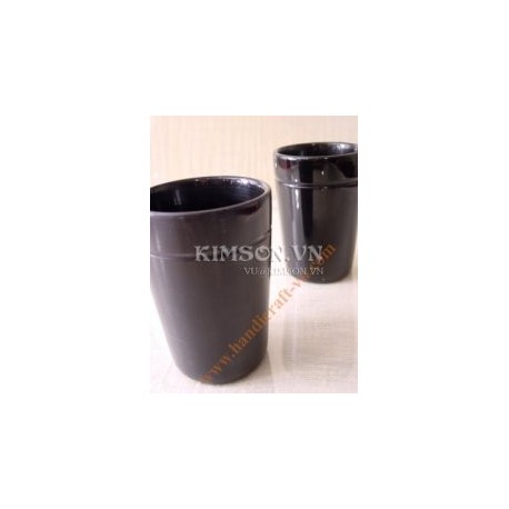 Cup large in buffalo black horn