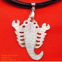 SCORPION Handmade Natural Mother of Pearl Pendant Necklace