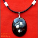 Exquisite Handmade Organic Horn & Pearl Pendant Necklace