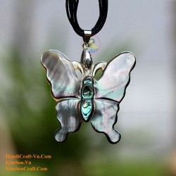 BUTTERFLY Handmade Natural Abalone Pendant Necklace