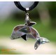 DOLPHIN Handmade Natural Abalone & Shell Pendant Necklace
