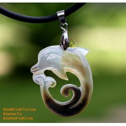 DOLPHIN Handmade Natural Shell Pendant Necklace