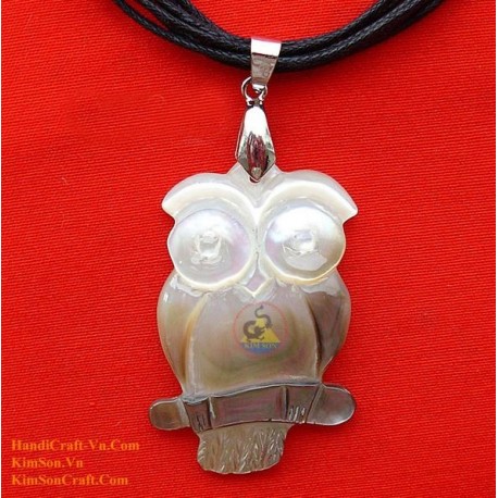 OWL Handmade природных Shell ожерелье