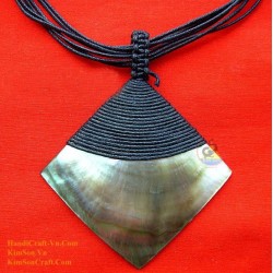 絶妙な手作り天然シェル ペンダント ・ ネックレス