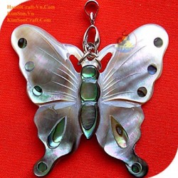 BUTTERFLY Handmade Natural Abalone Pendant Necklace