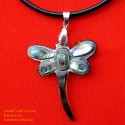DRAGONFLY Handmade Natural Abalone Pendant Necklace