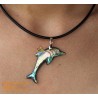 DOLPHIN Handmade Natural Abalone Pendant Necklace