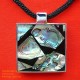 Exquisite Handmade Natural Abalone & Stainless Steel Pendant Necklace