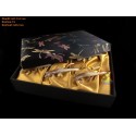 Brocade ボックス コンボ ナプキン: 6 トカゲ ナプキンの本物の大理石牛角