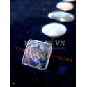 Ring square, silver, petrol mother ofpearl 170.7