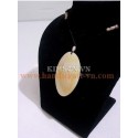 Anhänger Oval golden Perlmutt