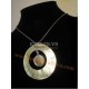 Pendant "circle" brown mother of pearl