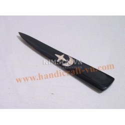Letter opener black with silver stars