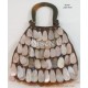 Silk & Hanging Shell Purse with Horn Handle