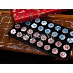 Standard Chinese Chess (Xiangqi) Engrave Texture on AAA Mother Of Pearl Quality + Gameboard