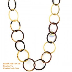 Natürliche Kreis Horn Halskette - Model 0009