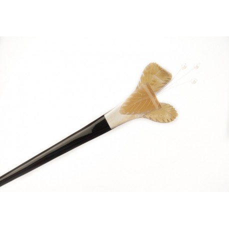 Blume Bio Horn Haar Stick