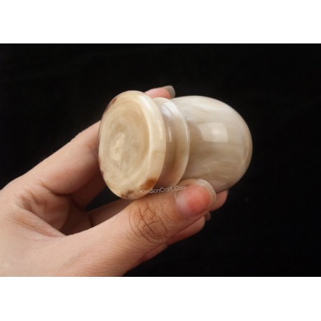Shaving brush - Code 085 - White & brown color