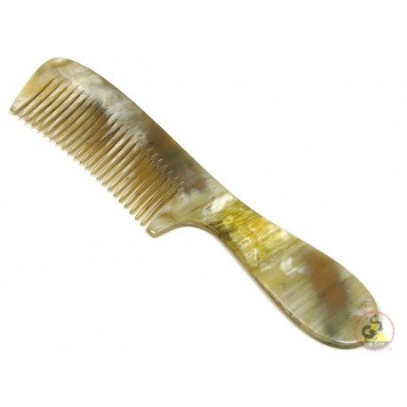 Genuine Horn Comb - Single Tooth with Handle - 194 x 38 mm (7.63 x 1.49 Inch)