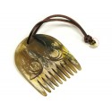 Real Horn Comb - Celtic Engraved Style - Large Of Tooth - 90 x 80 mm