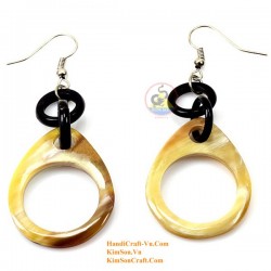 Organic Cow Horn - Earrings