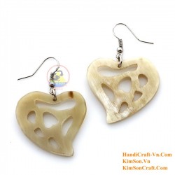 Organic Cow Horn - White -Earrings