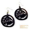Organic Cow Horn - Black - Earrings