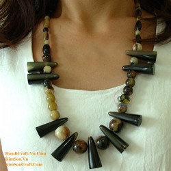 Природный круг рог ожерелье - Модель 0004