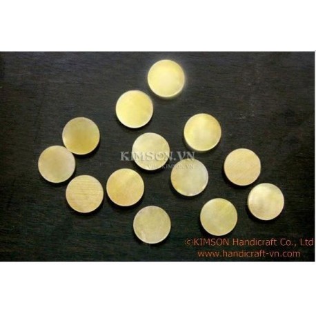 インレイ素材 - ゴールド マザーオブ パール ドット 3 mm × 1 mm 50 個入り